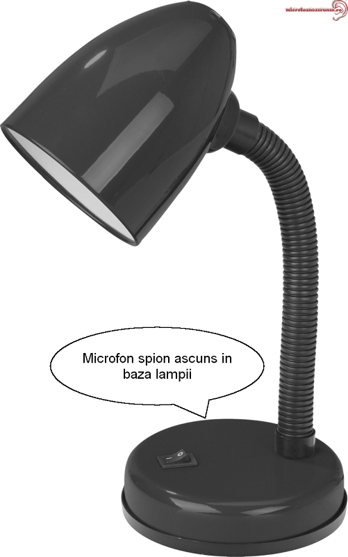 Lampa de birou microfon spy cu detectie voce