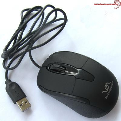 Mouse cu microfon spion hibrid GSM cu activare voce + reportofon 4772 ore MORIB008
