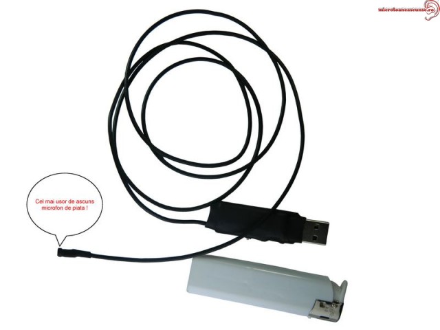 Modul microfon spy 2 mm – mini reportofon spion cu activare vocala 144 de ore X-tend
