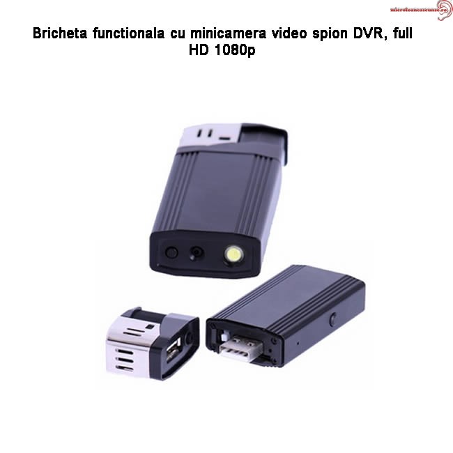 Prey Compassion Conversational Mini camera FULL HD spion integrata in bricheta functionala, 120 minute  autonomie, 32Gb